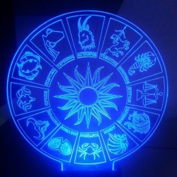 LED Φωτιστικό Χαραγμένο Plexiglass Με Σχέδιο Ζώδια Με Διακόπτη ON/OFF AlphaLed