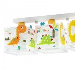 Dinos Φωσφορίζον Τρίφωτο Φωτιστικό Οροφής 3xE27 Ango