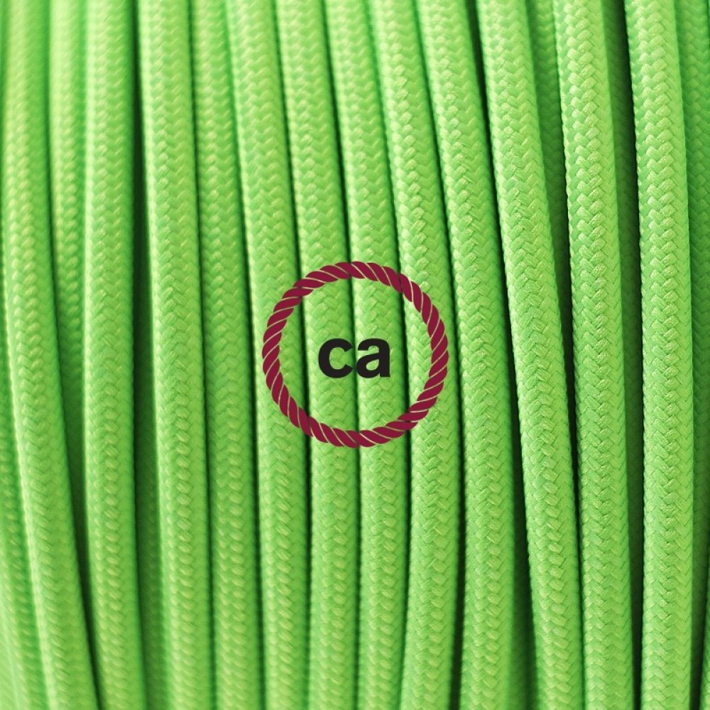 LAN - Ethernet Υφασμάτινο Καλώδιο 2 Μέτρα RF06 Φωσφοριζέ Πράσινο- Cat 5e RJ46