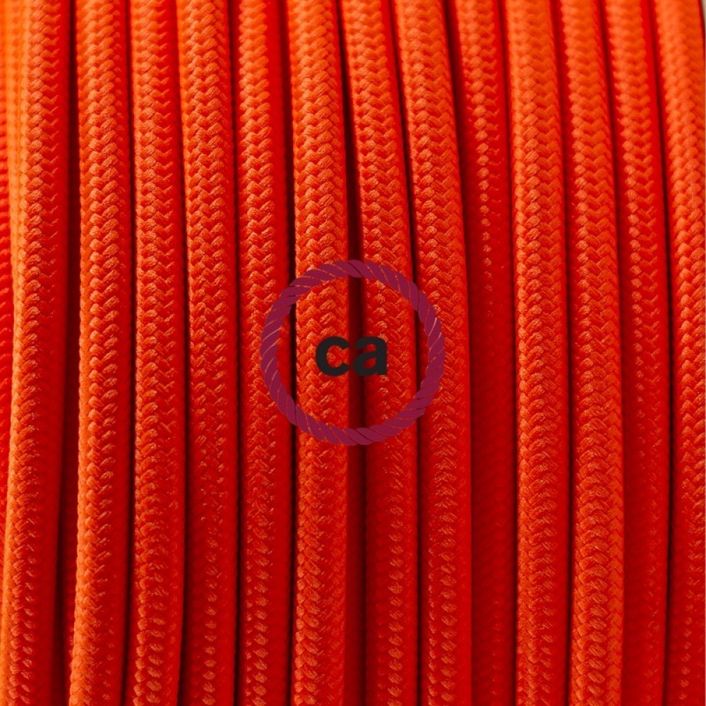 LAN - Ethernet Υφασμάτινο Καλώδιο 2 Μέτρα RF15 Φωσφοριζέ Πορτοκαλί - Cat 5e RJ48