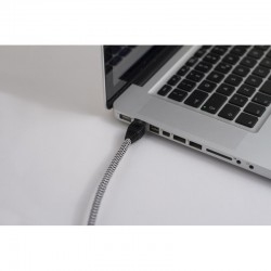 LAN - Ethernet Υφασμάτινο Καλώδιο 2 Μέτρα Zig-Zag RZ04 Μαύρο/Ασπρο - Cat 5e RJ45