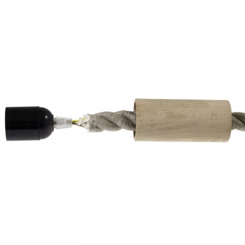 Ξύλινο Ντουί Ε27 Για Τριχιά Σε Τρία Μεγέθη Creative Cables