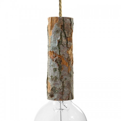 Bark E27 Ξύλινο Κιτ Στήριξης Με Ντουί Και Στήριγμα Καλωδίου Y22cm Creative Cables