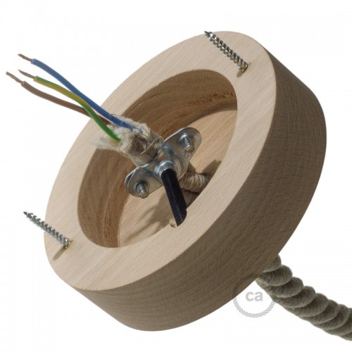 Ξύλινη Ροζέτα Οροφής Σετ Για Τριχιά Σε Τρία Μεγέθη Creative Cables