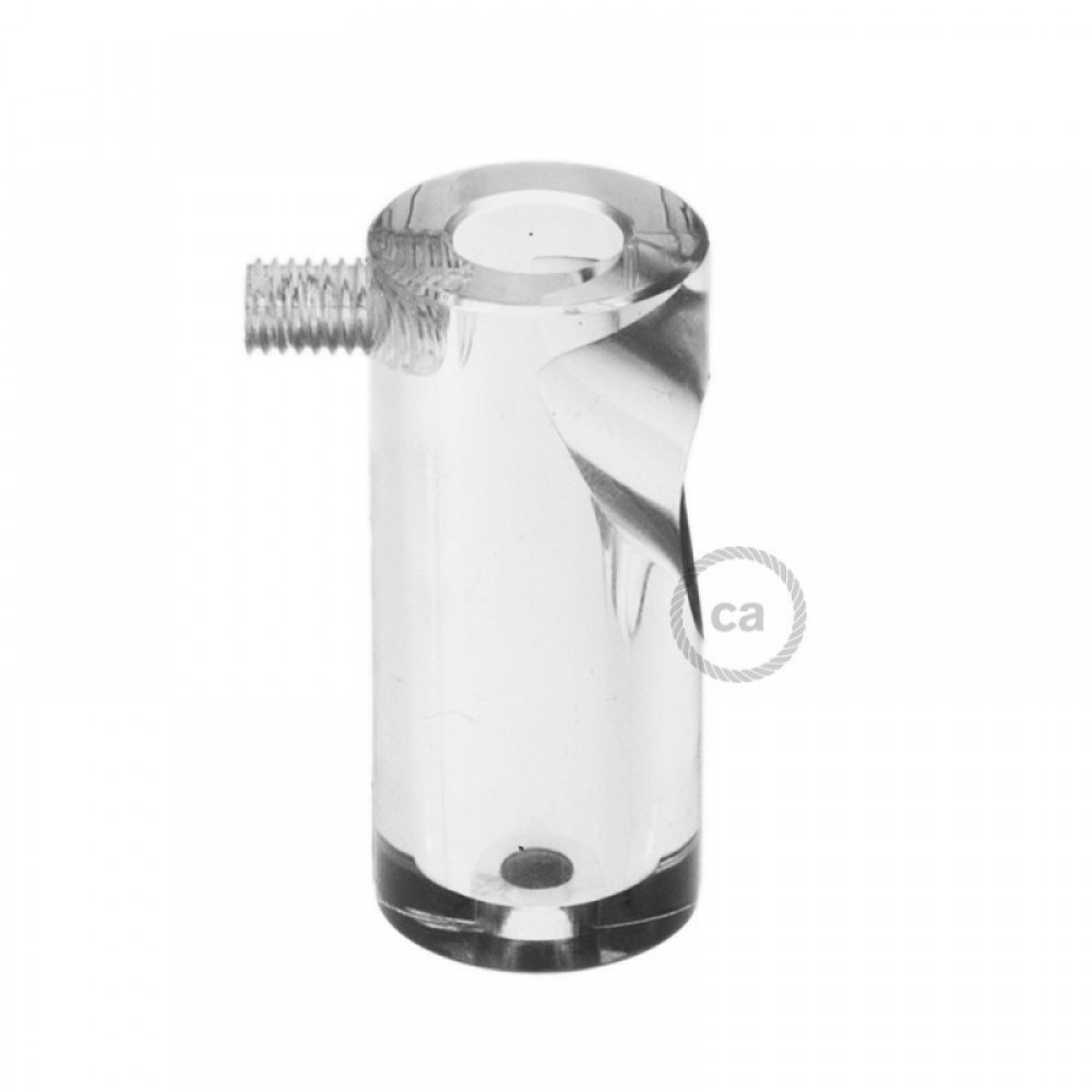 Στήριγμα Καλωδίου Διάφανο Με Γάντζο Και Στοπ Για Υφασμάτινο Καλώδιο