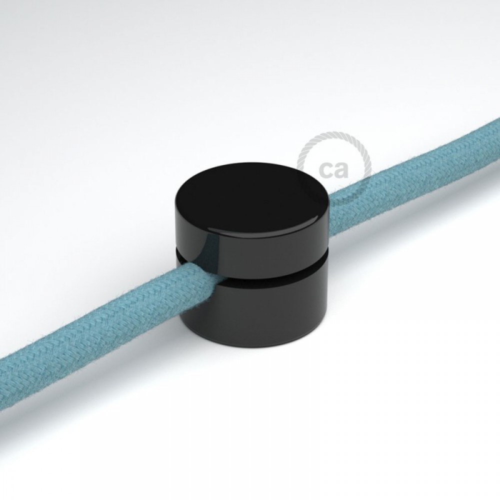 Universal Στήριγμα Τοίχου για Υφασμάτινο καλώδιο, Μαύρο