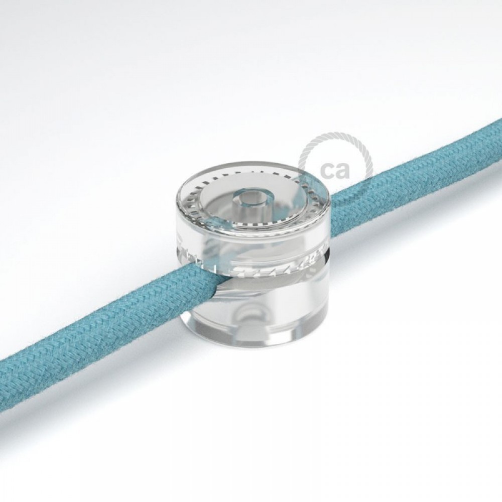 Universal Στήριγμα Τοίχου για Υφασμάτινο καλώδιο, Διάφανο