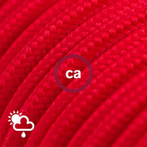 Στρογγυλό Υφασμάτινο Καλώδιο Εξωτερικής Χρήσης SM09 - Κόκκινο Creative-Cables