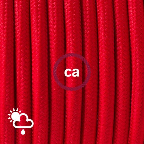 Στρογγυλό Υφασμάτινο Καλώδιο Εξωτερικής Χρήσης SM09 - Κόκκινο Creative-Cables