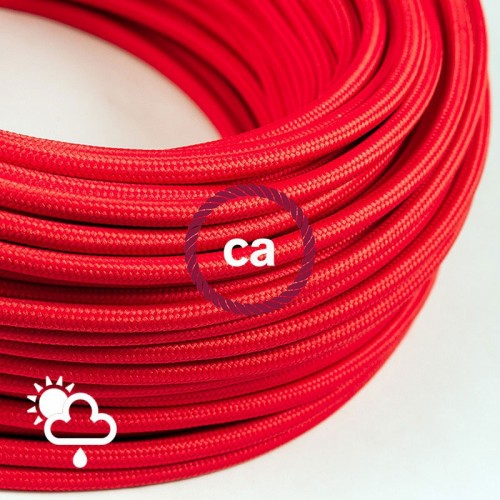 Στρογγυλό Υφασμάτινο Καλώδιο Εξωτερικής Χρήσης SM09 - Κόκκινο Creative-Cables