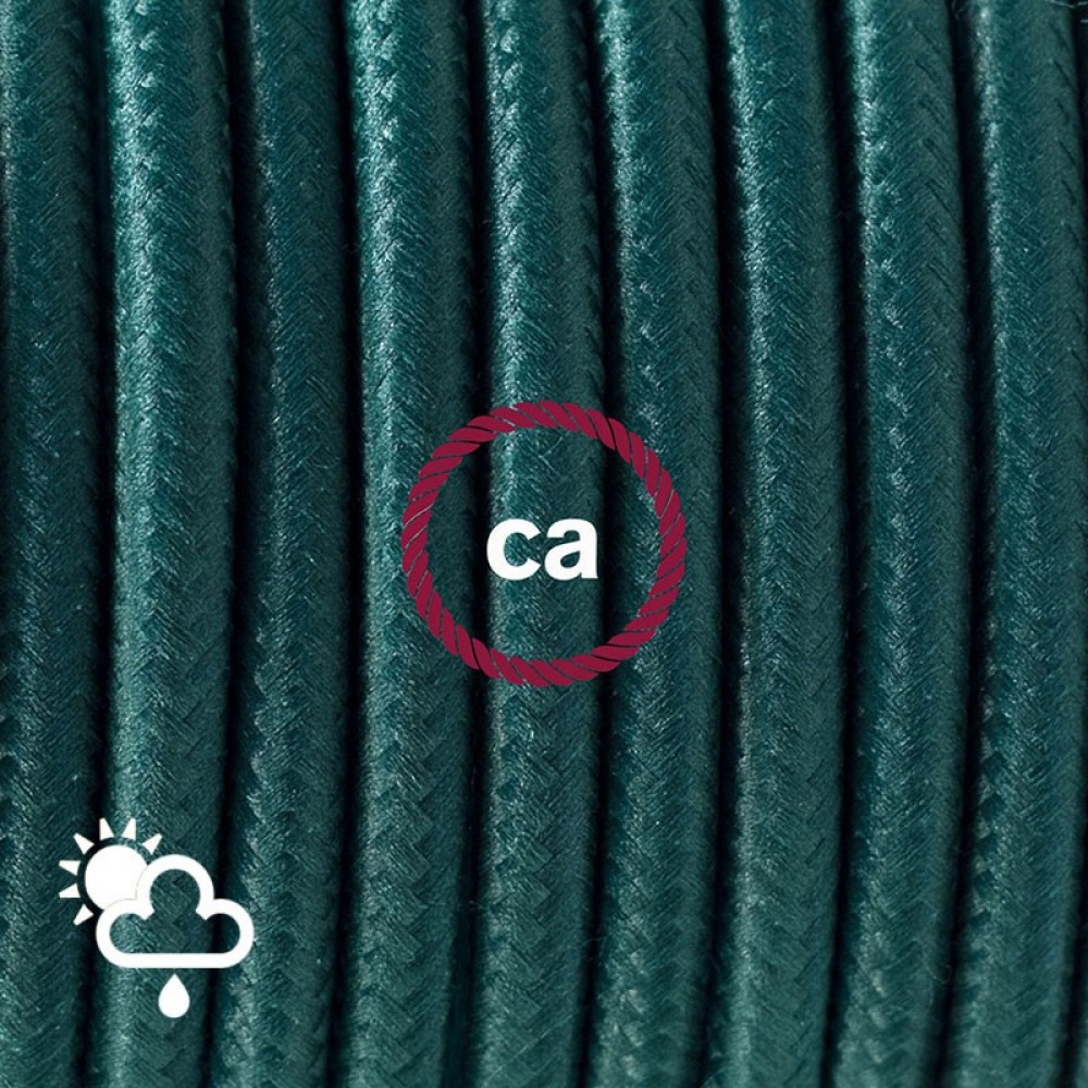 Στρογγυλό Υφασμάτινο Καλώδιο Εξωτερικής Χρήσης SM21 - Πράσινο Creative-Cables