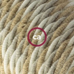 Στριφτό Υφασμάτινο Καλώδιο Από Τριχιά Βαμβάκι και Φυσικό Λινό TN07 - Country Creative Cables