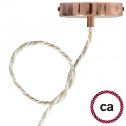 Στριφτό Υφασμάτινο Καλώδιο Από Τριχιά Βαμβάκι και Φυσικό Λινό TN07 - Country Creative Cables