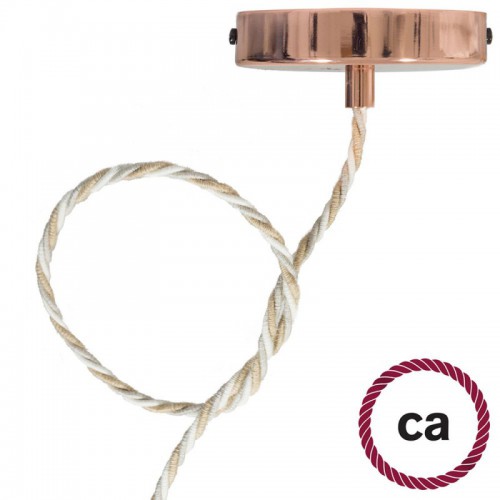 Στριφτό Υφασμάτινο Καλώδιο Από Τριχιά Βαμβάκι και Φυσικό Λινό TN07 - Country Creative Cables