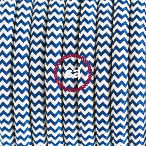 Υφασμάτινο Καλώδιο Άσπρο - Μπλε