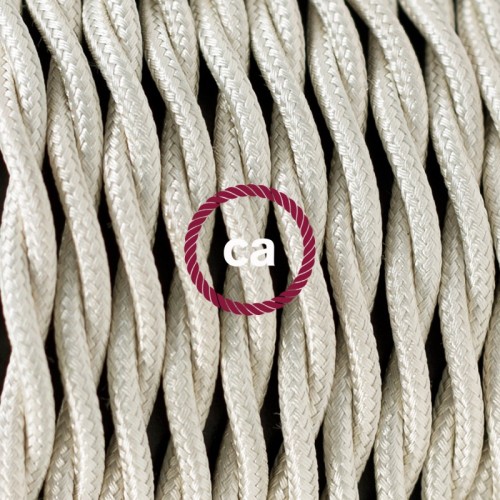 Υφασμάτινο Καλώδιο Ιβουάρ Στριφτό