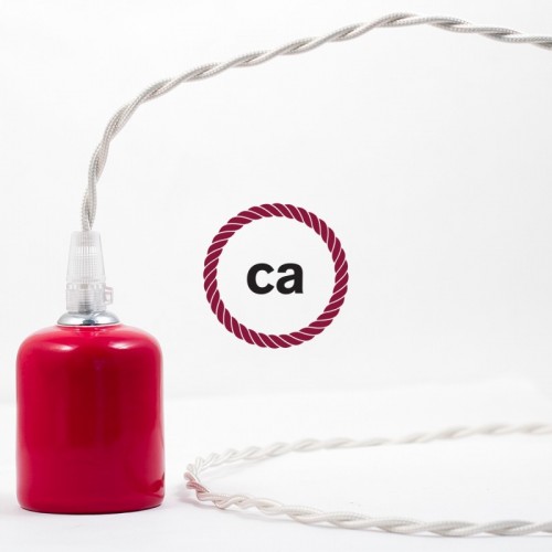 Υφασμάτινο Καλώδιο Ιβουάρ Στριφτό