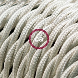 Υφασμάτινο Καλώδιο Ιβουάρ Στριφτό