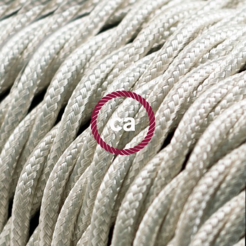 Υφασμάτινο Καλώδιο Ιβουάρ Στριφτό