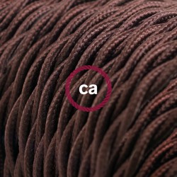 Υφασμάτινο Καλώδιο Καφέ Στριφτό