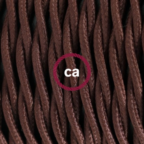 Υφασμάτινο Καλώδιο Καφέ Στριφτό