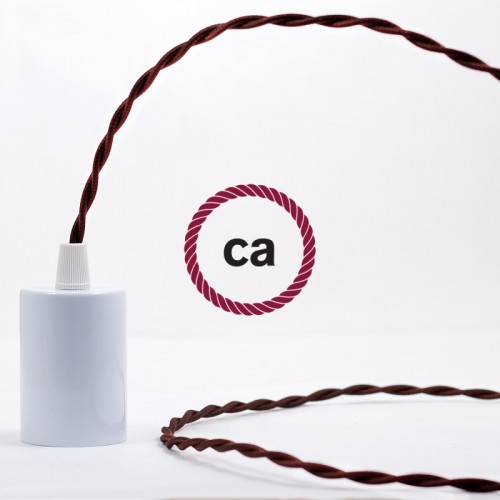 Υφασμάτινο Καλώδιο Καφέ Στριφτό