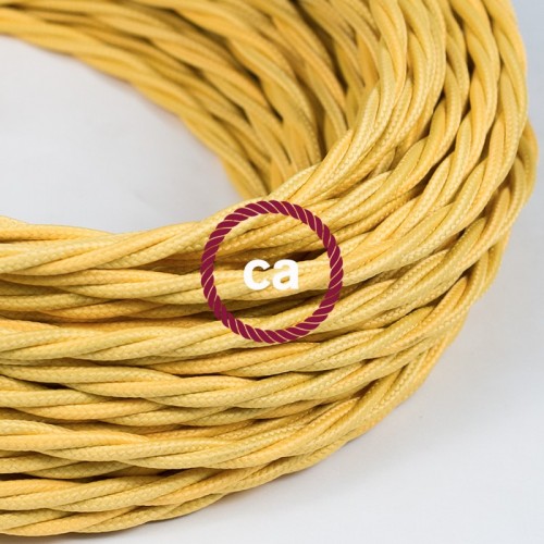 Στριφτό Υφασμάτινο Καλώδιο TM10 - Κίτρινο