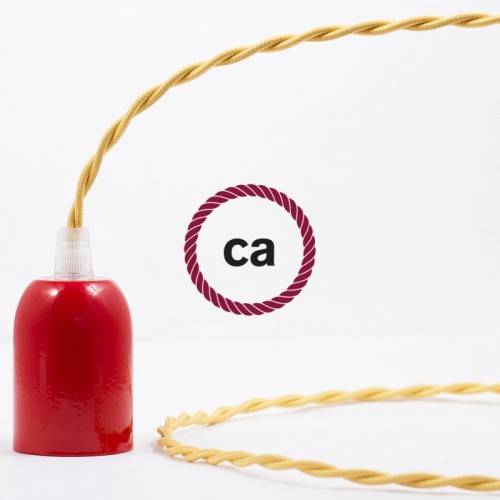 Στριφτό Υφασμάτινο Καλώδιο TM10 - Κίτρινο