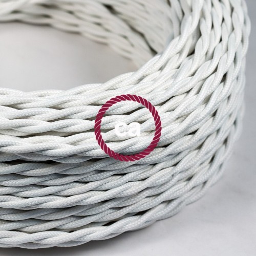 Στριφτό Υφασμάτινο Καλώδιο TM01 - Λευκό