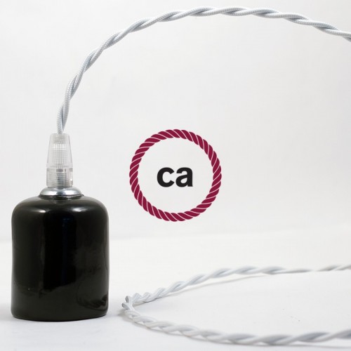 Στριφτό Υφασμάτινο Καλώδιο TM01 - Λευκό