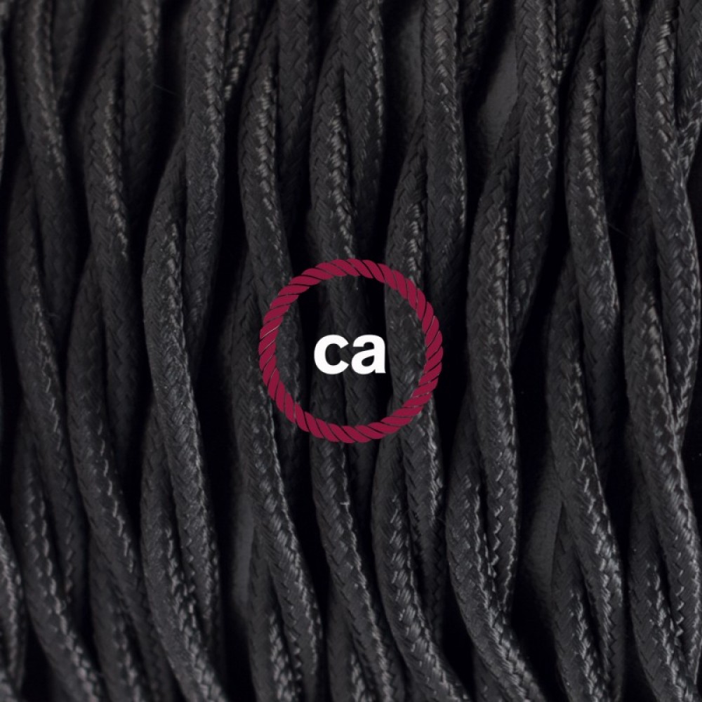 Στριφτό Υφασμάτινο Καλώδιο TM04 - Μαύρο