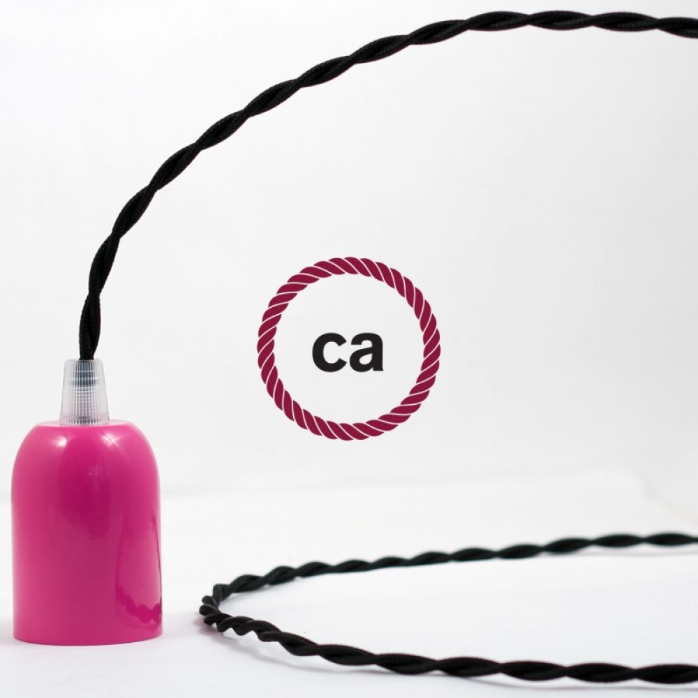 Στριφτό Υφασμάτινο Καλώδιο TM04 - Μαύρο