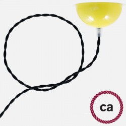 Στριφτό Υφασμάτινο Καλώδιο TM04 - Μαύρο