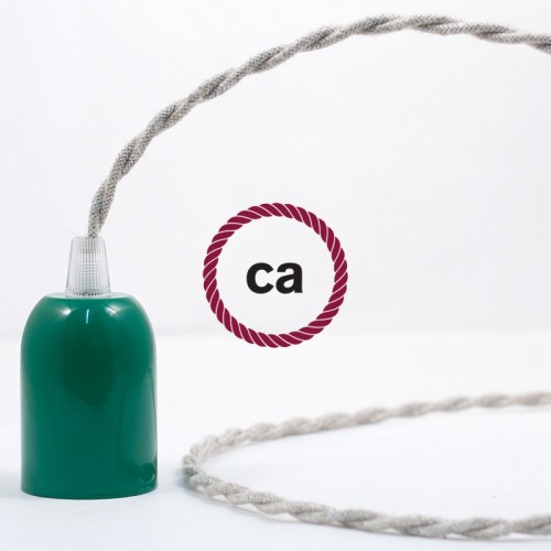 Στριφτό Υφασμάτινο Καλώδιο - TN01 Φυσικό Μπεζ Μάλλινο