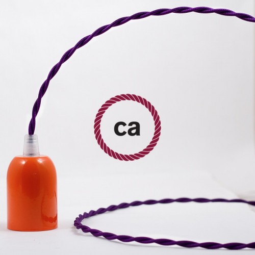 Στριφτό Υφασμάτινο Καλώδιο TM14 - Μωβ