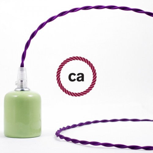 Στριφτό Υφασμάτινο Καλώδιο TM14 - Μωβ