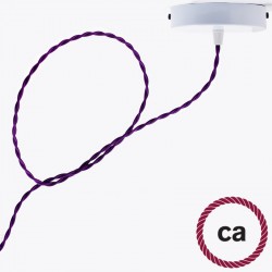 Στριφτό Υφασμάτινο Καλώδιο TM14 - Μωβ