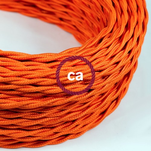 Στριφτό Υφασμάτινο Καλώδιο TM15 - Πορτοκαλί