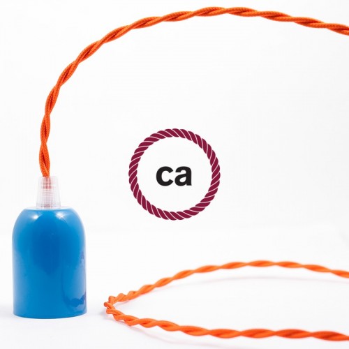 Στριφτό Υφασμάτινο Καλώδιο TM15 - Πορτοκαλί