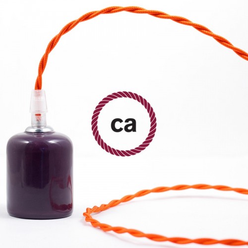 Στριφτό Υφασμάτινο Καλώδιο TM15 - Πορτοκαλί