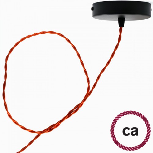 Στριφτό Υφασμάτινο Καλώδιο TM15 - Πορτοκαλί