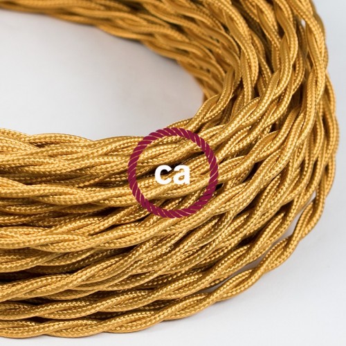 Στριφτό Υφασμάτινο Καλώδιο TM05 - Χρυσό