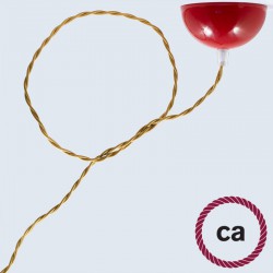 Στριφτό Υφασμάτινο Καλώδιο TM05 - Χρυσό