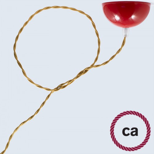 Στριφτό Υφασμάτινο Καλώδιο TM05 - Χρυσό