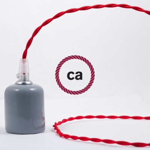 Στριφτό Υφασμάτινο Καλώδιο TM09 - Κόκκινο