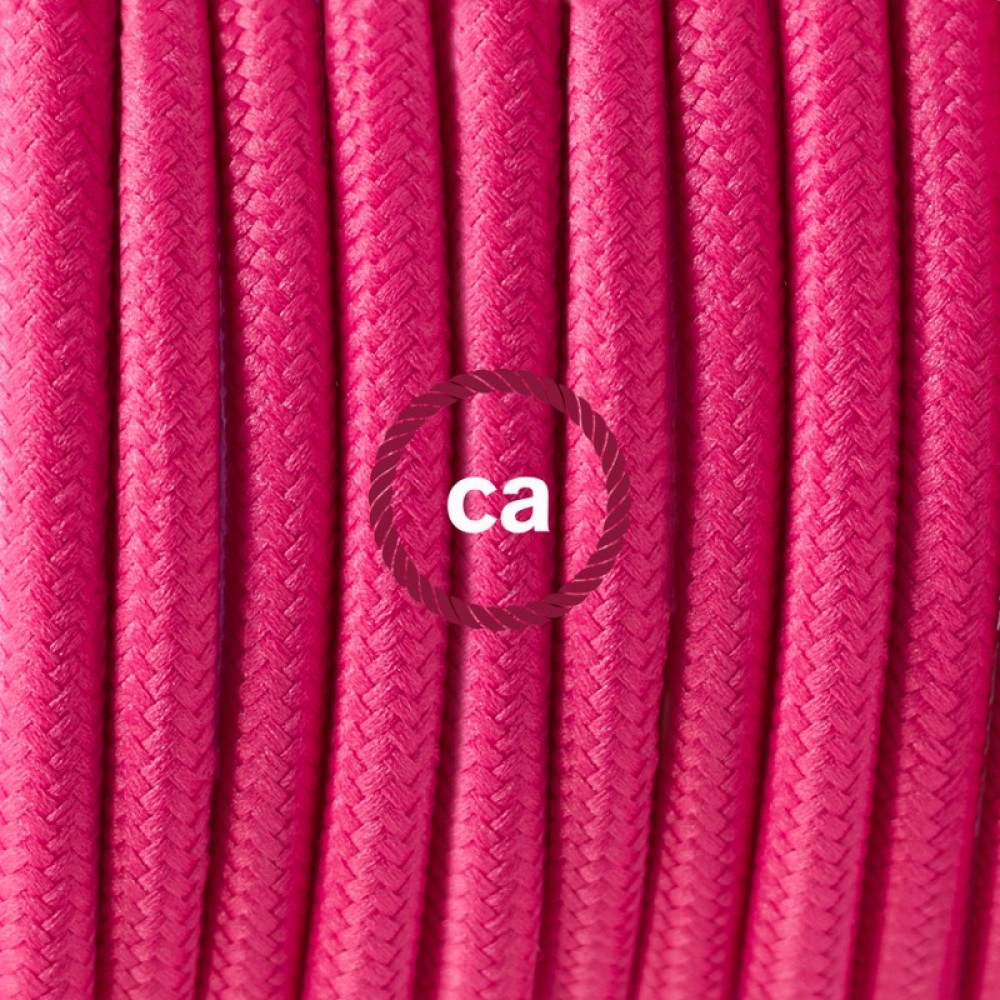 Υφασμάτινο Καλώδιο Φούξια Στρόγγυλο RM08