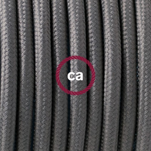 Υφασμάτινο Καλώδιο Γκρι Στρόγγυλο