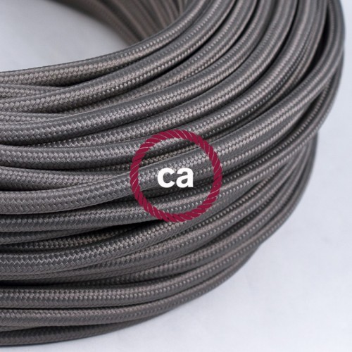 Υφασμάτινο Καλώδιο Γκρι Στρόγγυλο
