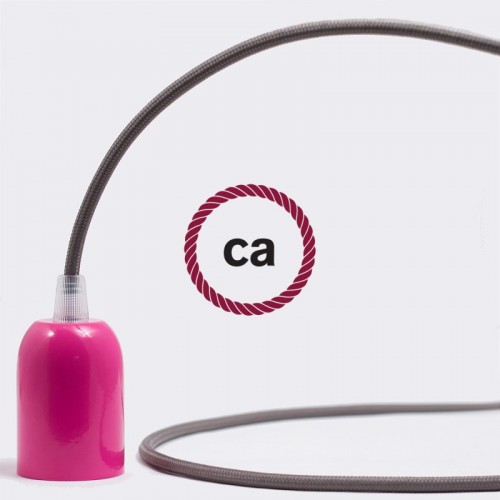 Υφασμάτινο Καλώδιο Γκρι Στρόγγυλο