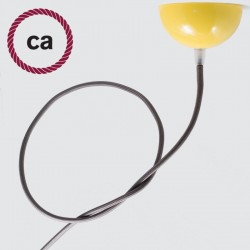 Υφασμάτινο Καλώδιο Γκρι Στρόγγυλο